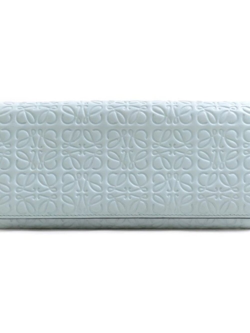 LOEWE Anagram Bifold Long Wallet Light Blue Leather
